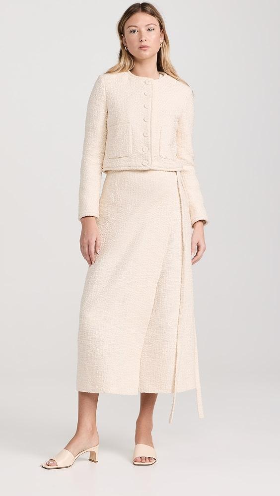 Another Tomorrow Tweed Wrap Skirt | Shopbop Product Image