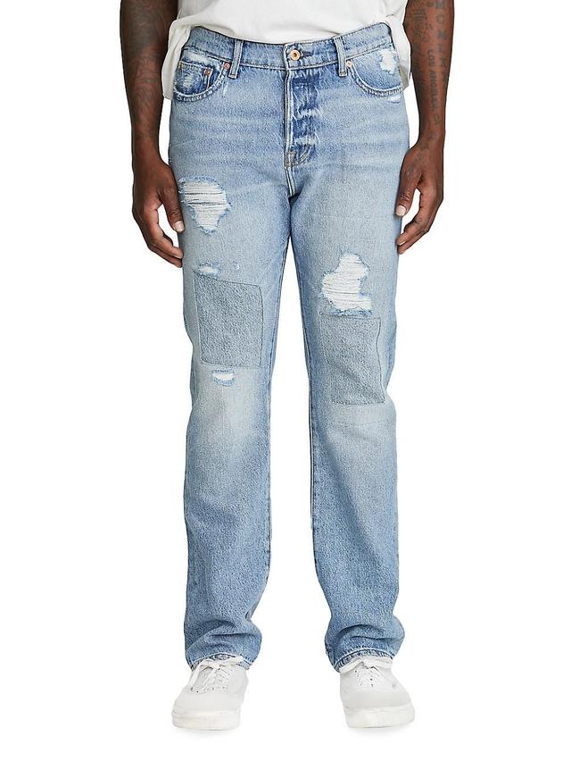 Mens Distressed Slim Jeans Product Image