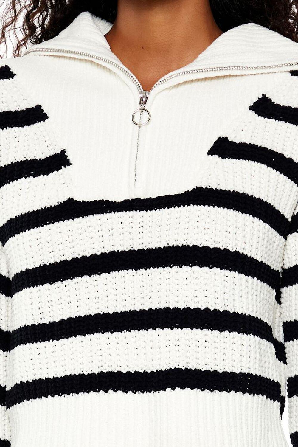 Striped Half-Zip Sweater | Forever 21 Product Image