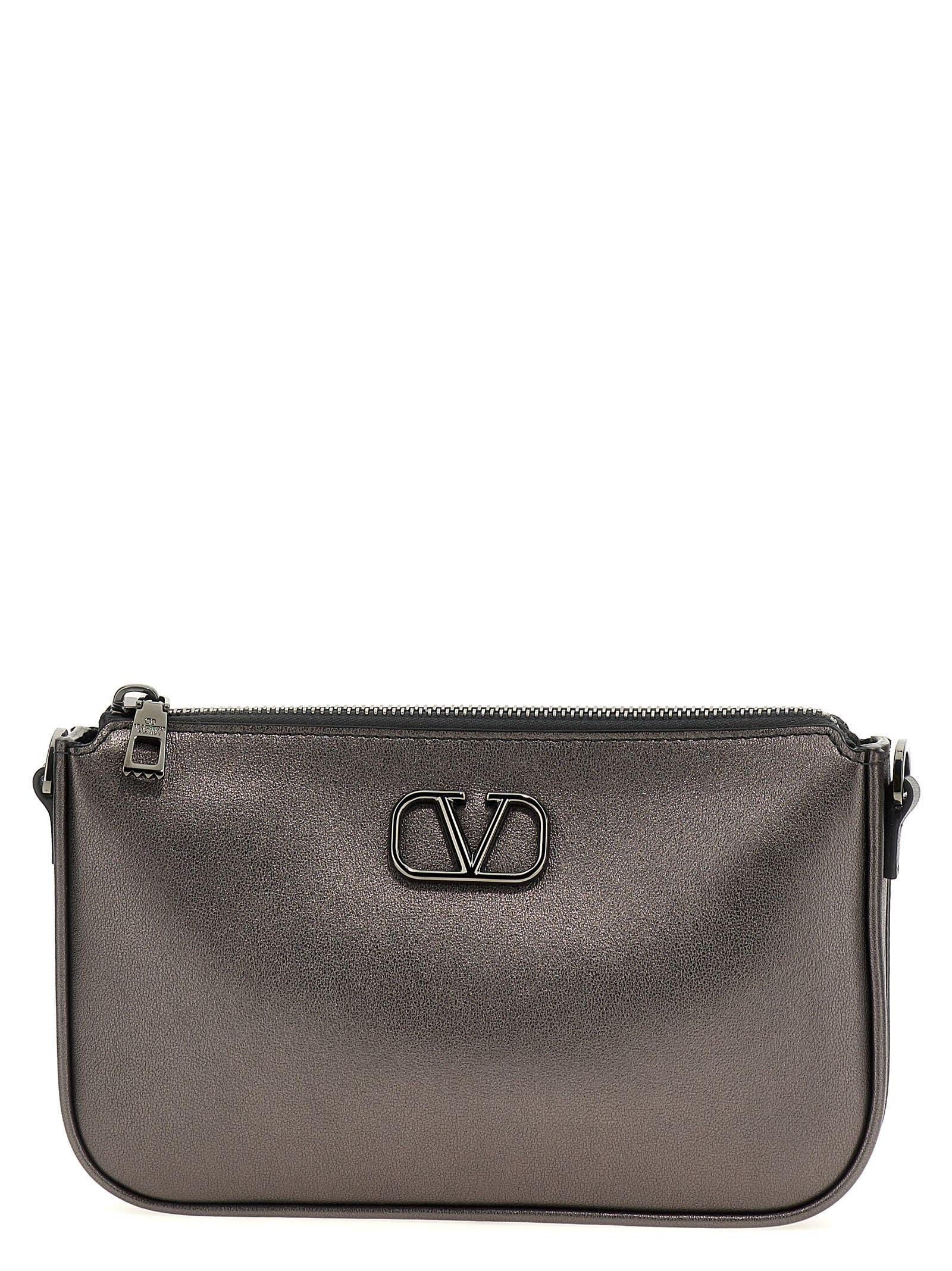 VALENTINO GARAVANI Vlogo Signature Shoulder Bag In Gray Product Image