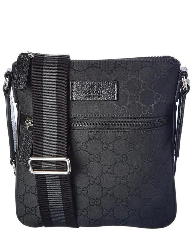 Small Gg Nylon Messenger Bag In Black Product Image