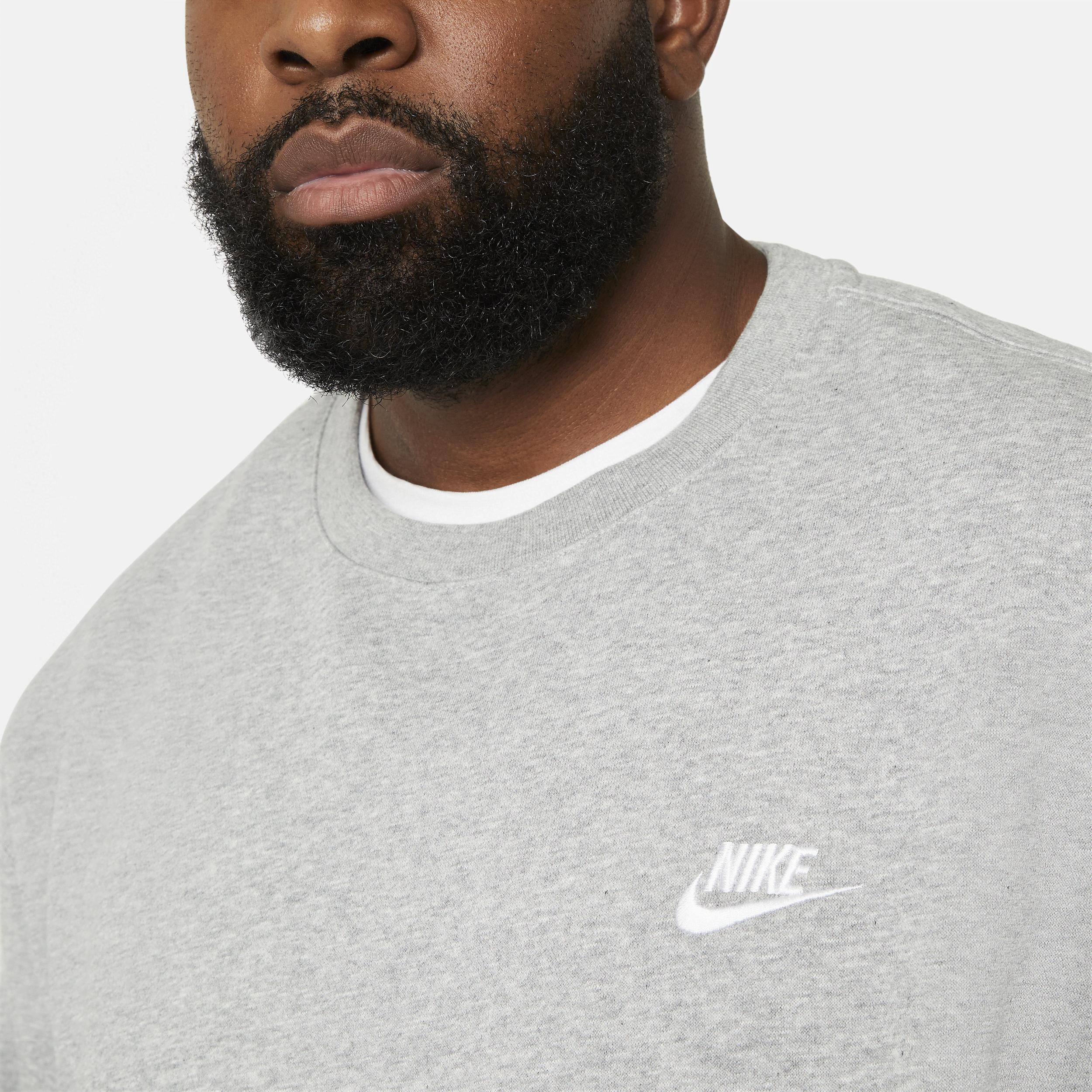 Mens Nike Club Fleece Crew Green Horizon Product Image