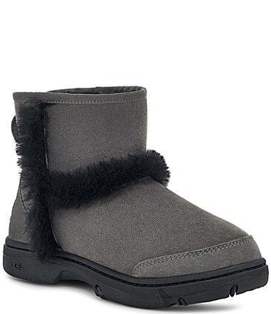 UGG Womens Sunburst Mini Sheepskin/Suede Classic Boots Product Image