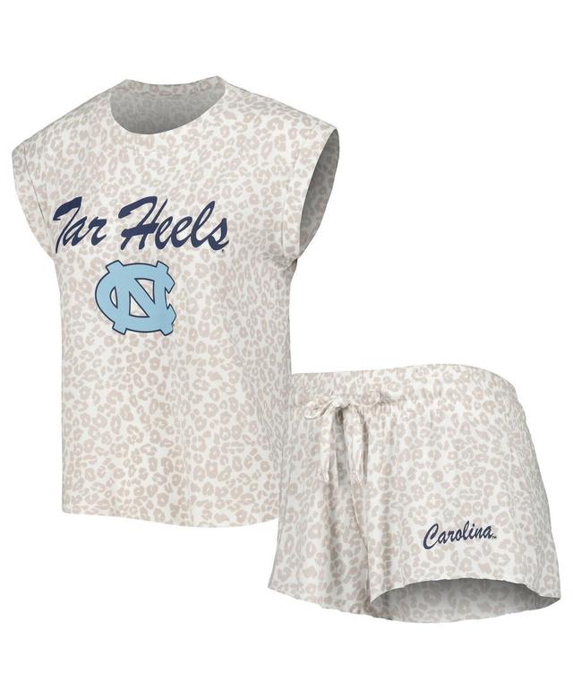 Womens Concepts Sport Cream North Carolina Tar Heels Montana T-shirt and Shorts Sleep Set Product Image