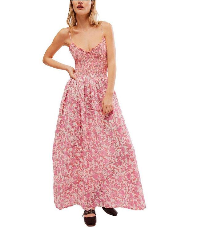 Free People Sweet Nothings Floral V-Neck Sleeveless Maxi Dress Product Image