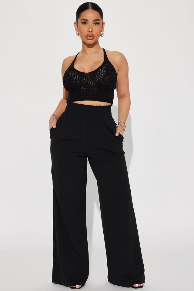 Breezy Day Wide Leg Pant - Black Product Image