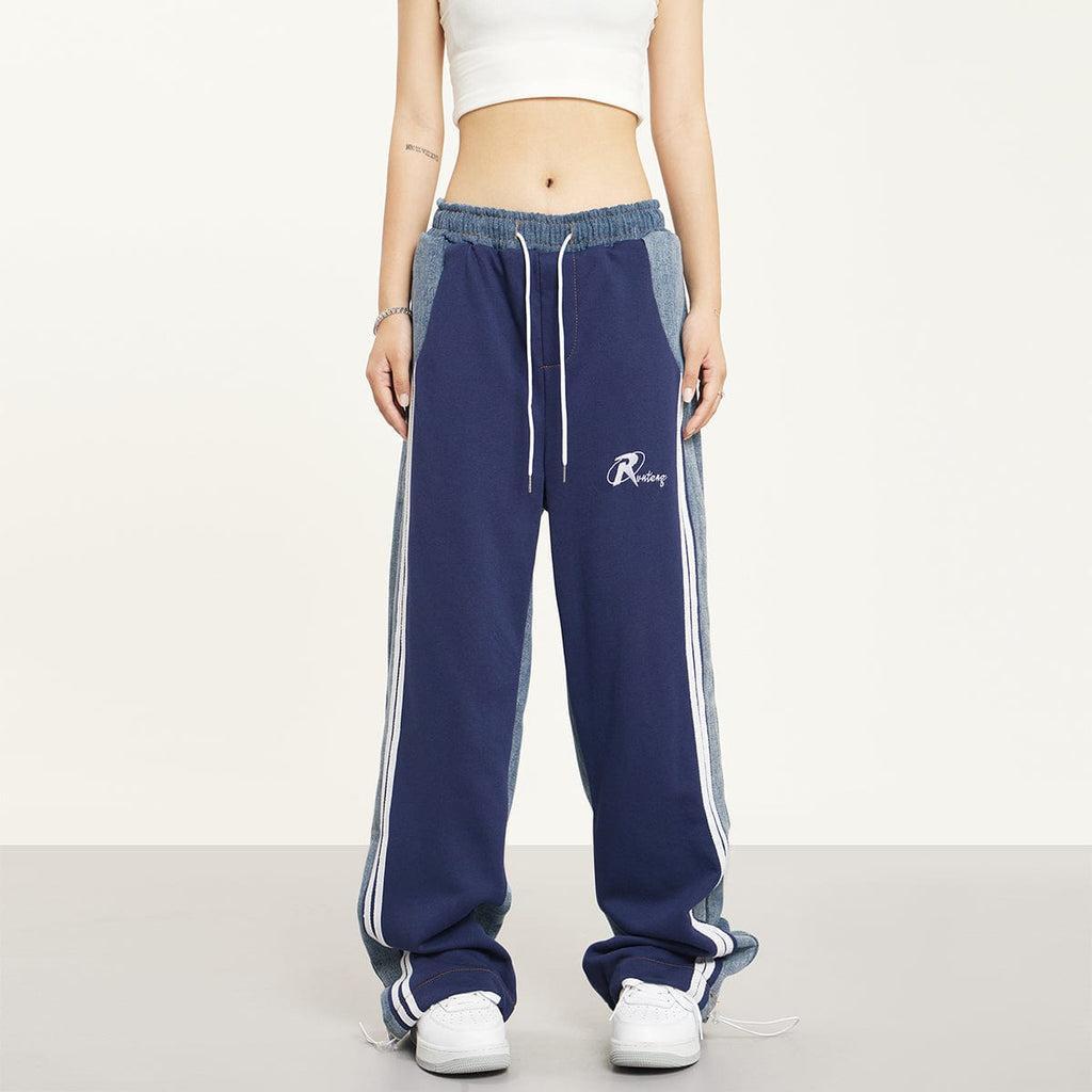 RTK (W) No. 1395 STRIPED BLUE CONTRAST SWEATPANTS product image