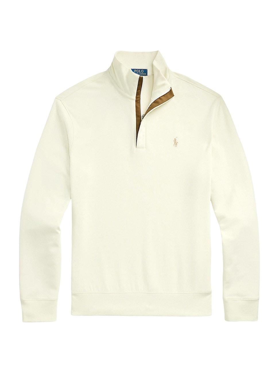 Mens Cotton Long-Sleeve Quarter-Zip Sweater Product Image