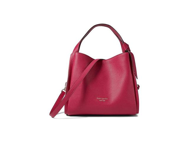 Kate Spade New York Knott Color-Blocked Pebbled Leather Medium Crossbody Tote (Renaissance Rose Multi) Tote Handbags Product Image