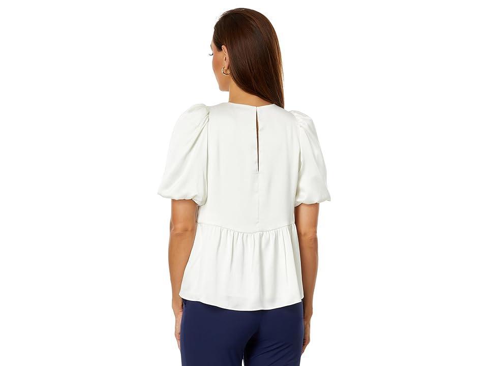 Womens Blakelynn Satin Peplum Top Product Image