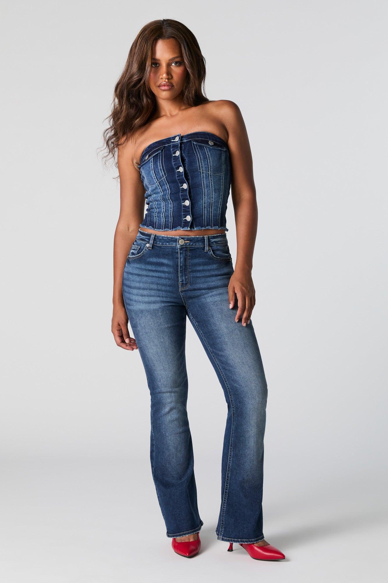 Austin Dark Wash High Rise Flare Jean Female Product Image