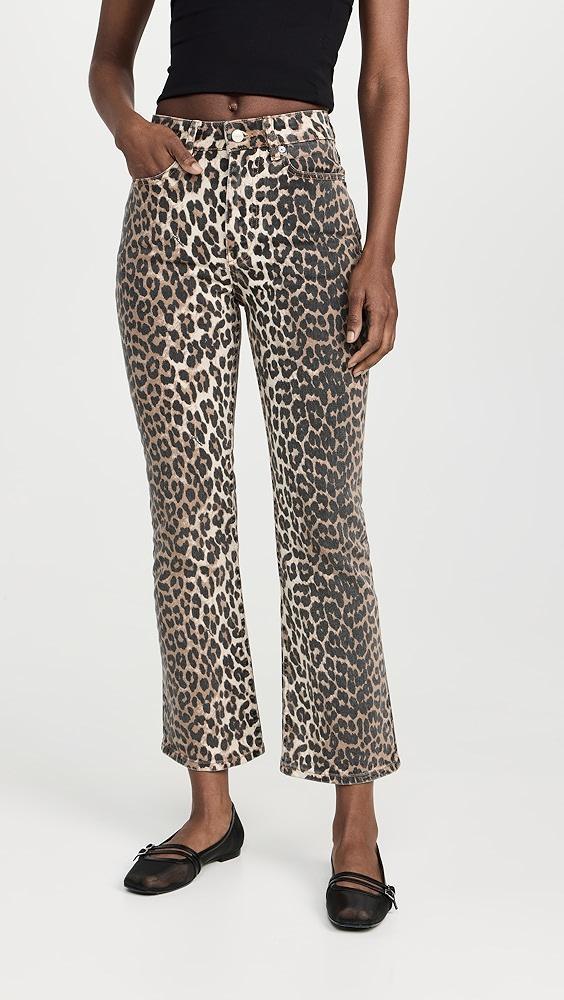 GANNI Print Denim Betzy Cropped Jeans | Shopbop product image