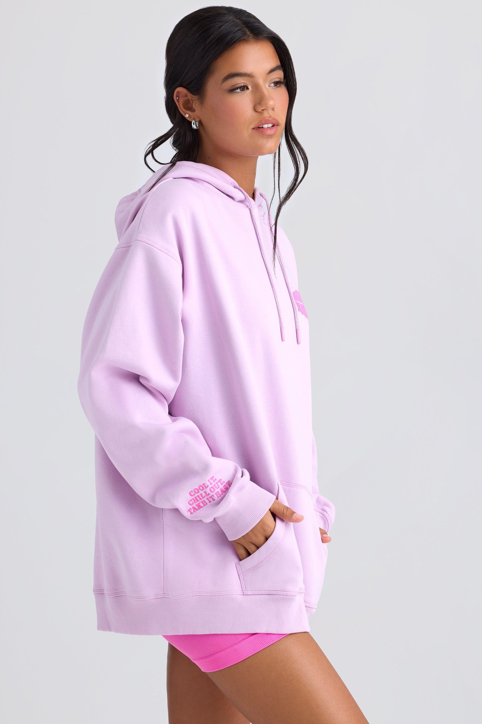 Oversized Hoodie in Violet Pink Product Image