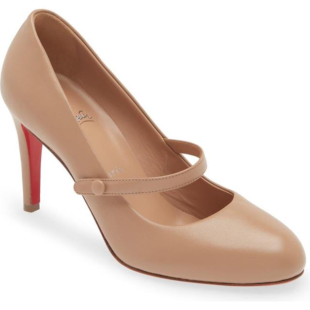 CHRISTIAN LOUBOUTIN Pumppie Round Toe Mary Jane Pump In N295 Nudelin Nude Product Image