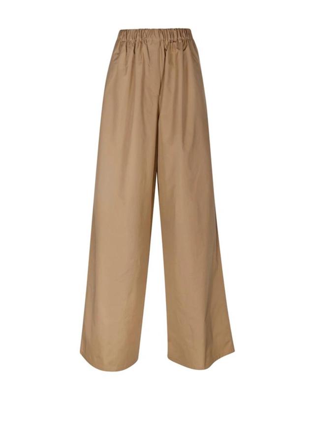 MAX MARA High Waist Wide Leg Trousers In Brown Product Image