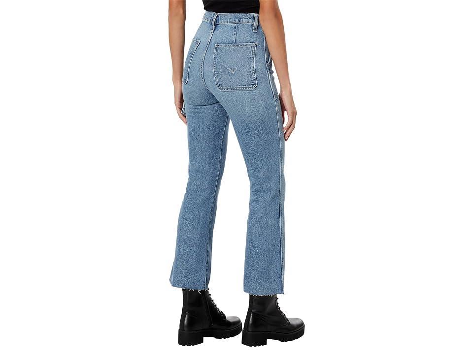 Hudson Jeans Faye Ultrahigh Waist Raw Hem Ankle Bootcut Utility Jeans Product Image