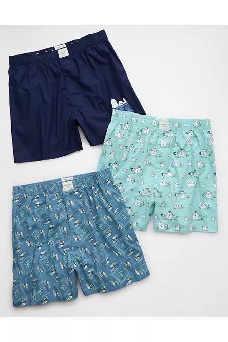 AEO Mens Peanuts Stretch Boxer Short 3-Pack Mens Product Image