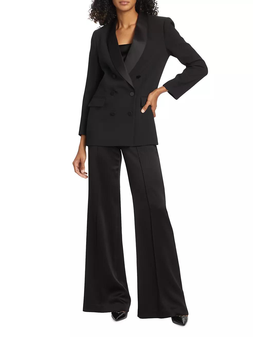 Jayda Double-Breasted Ponte Blazer Product Image