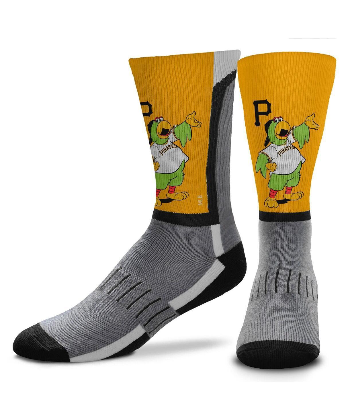 Mens For Bare Feet Pittsburgh Pirates Mascot Snoop V-Curve Crew Socks Product Image