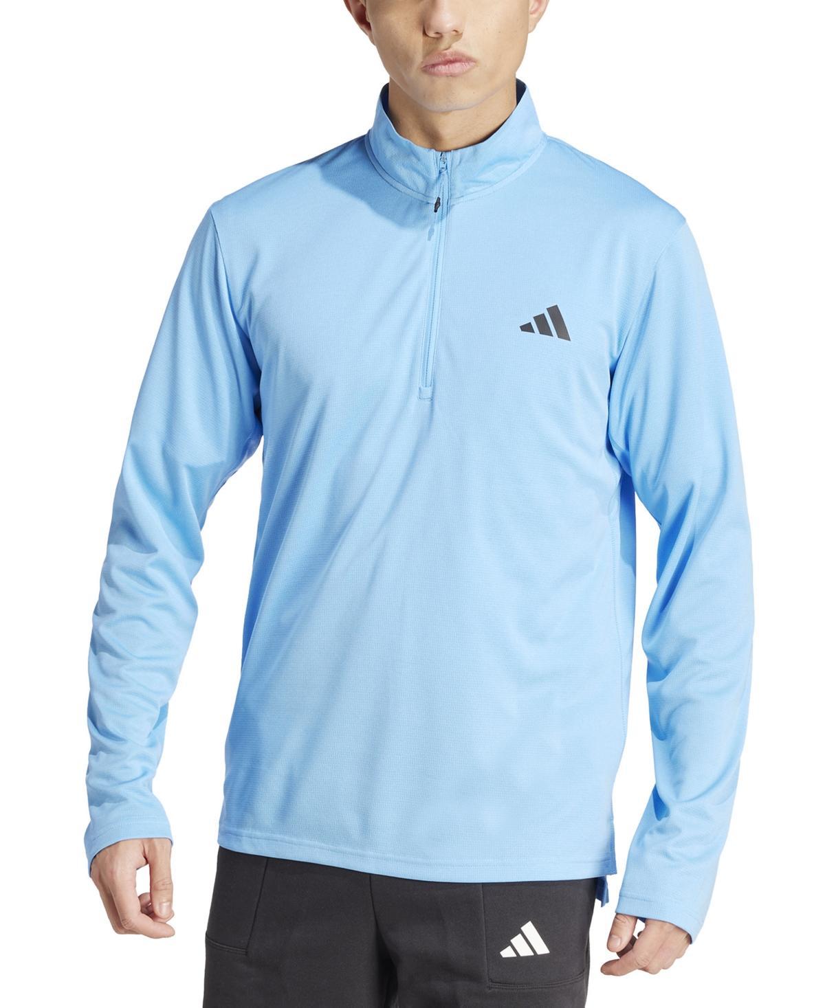 adidas Mens Essentials Training Quarter-Zip Long-Sleeve Top Product Image