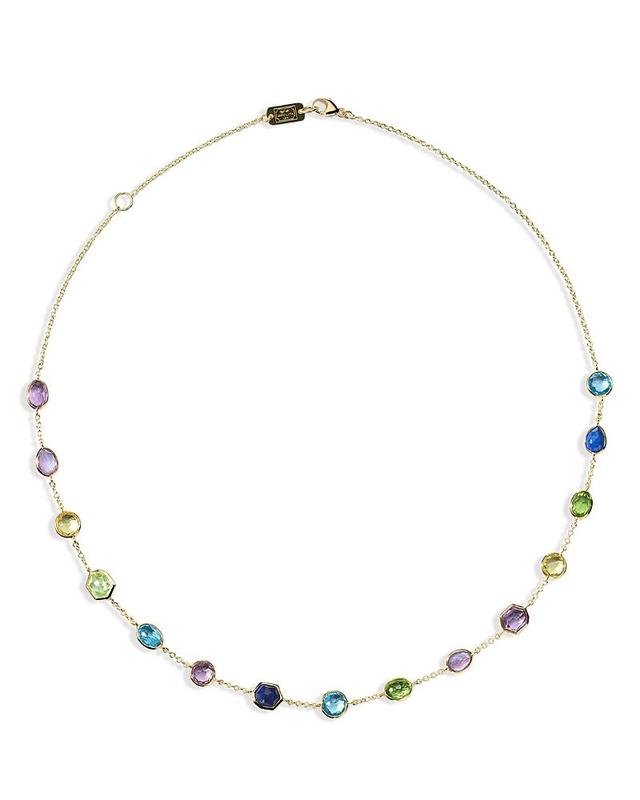 18K Gold Rock Candy 19-Stone Station Chain Necklace Product Image