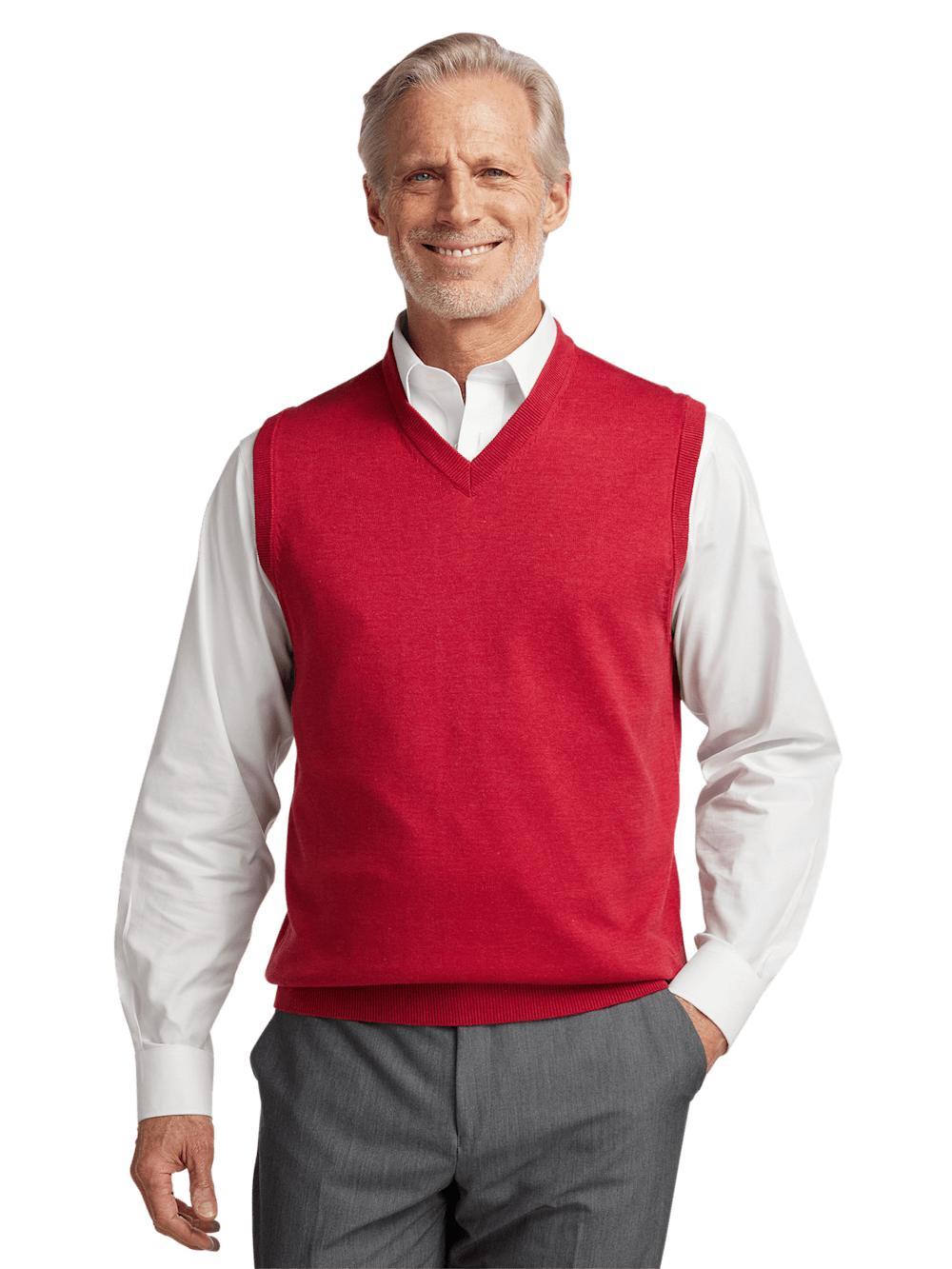 Supima Cotton Vest - Red Product Image