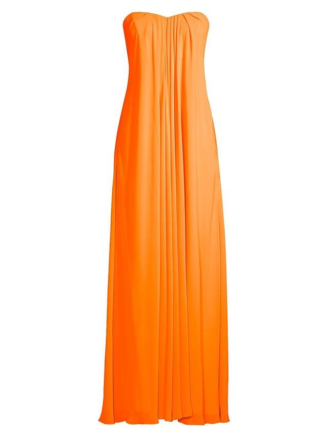 Womens Strapless Chiffon Maxi Dress Product Image