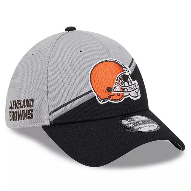 Mens New Era Gray/Black Cleveland Browns 2023 Sideline 39THIRTY Flex Hat Product Image