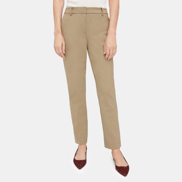 Stretch Cotton Slim Cropped Pant | Theory Outlet Product Image