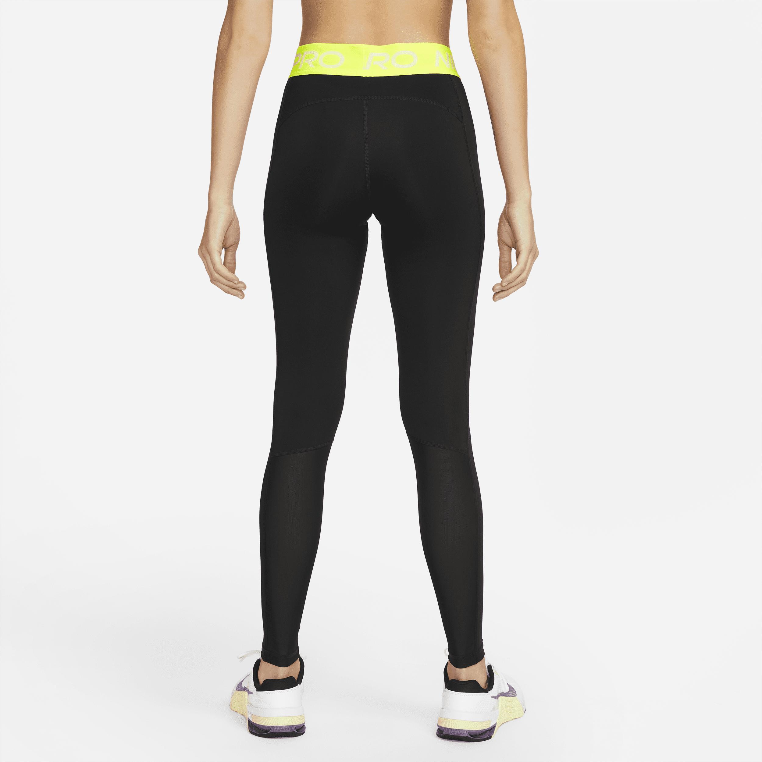 Women's Nike Pro Mid-Rise Mesh-Paneled Leggings Product Image