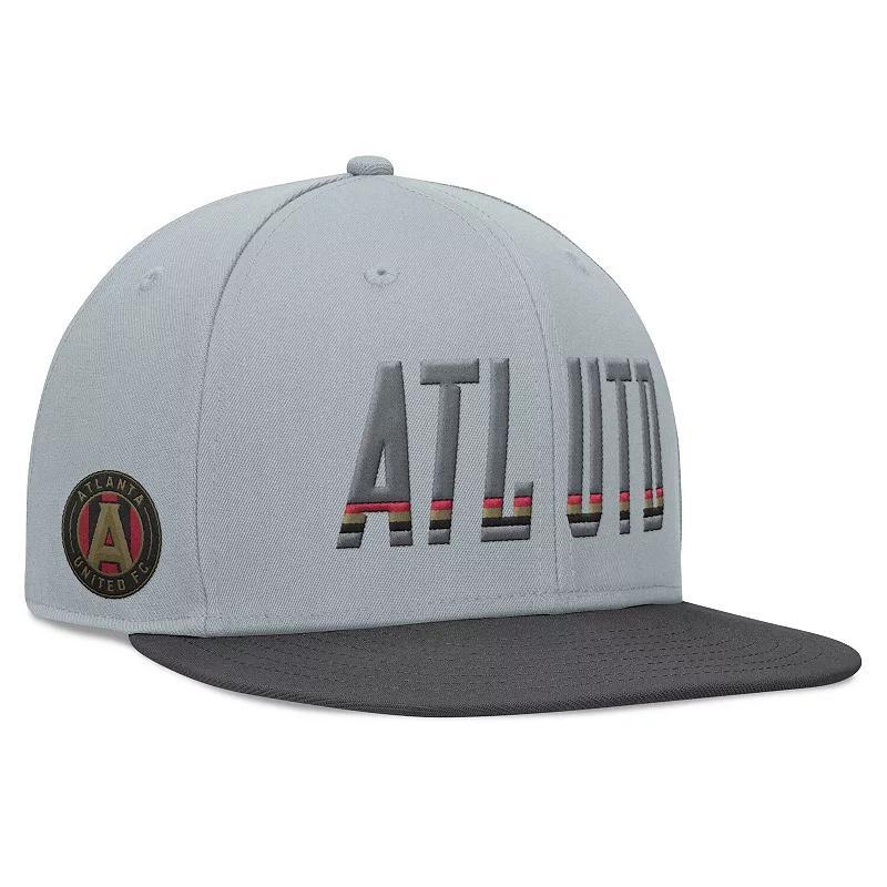 Mens Fanatics Branded Gray Atlanta United FC Smoke Snapback Hat Product Image