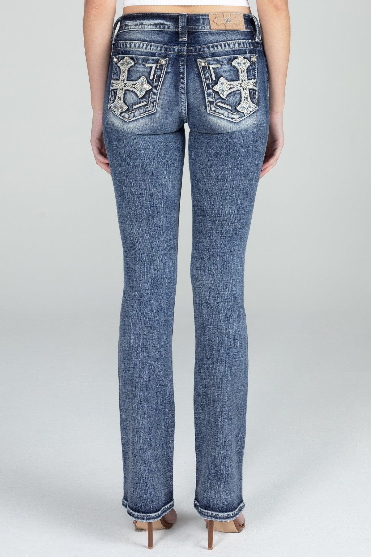 Aztec Cross Bootcut Denim Product Image