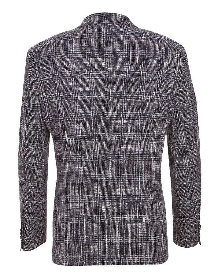 Slim Fit Stretch Wool Linen Blend Tweed Plaid Blazer Product Image