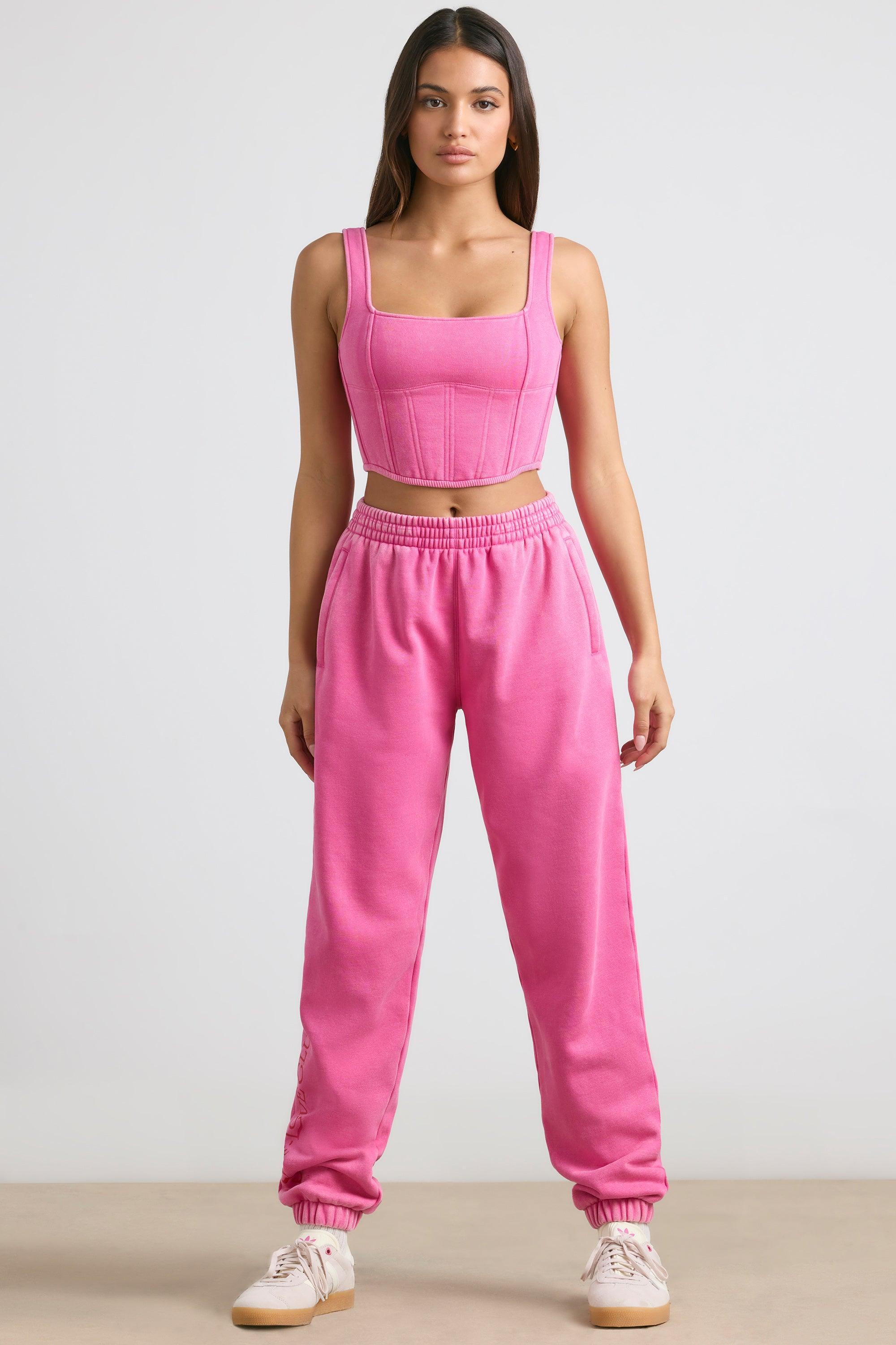 Oversized Joggers in Hot Pink Product Image