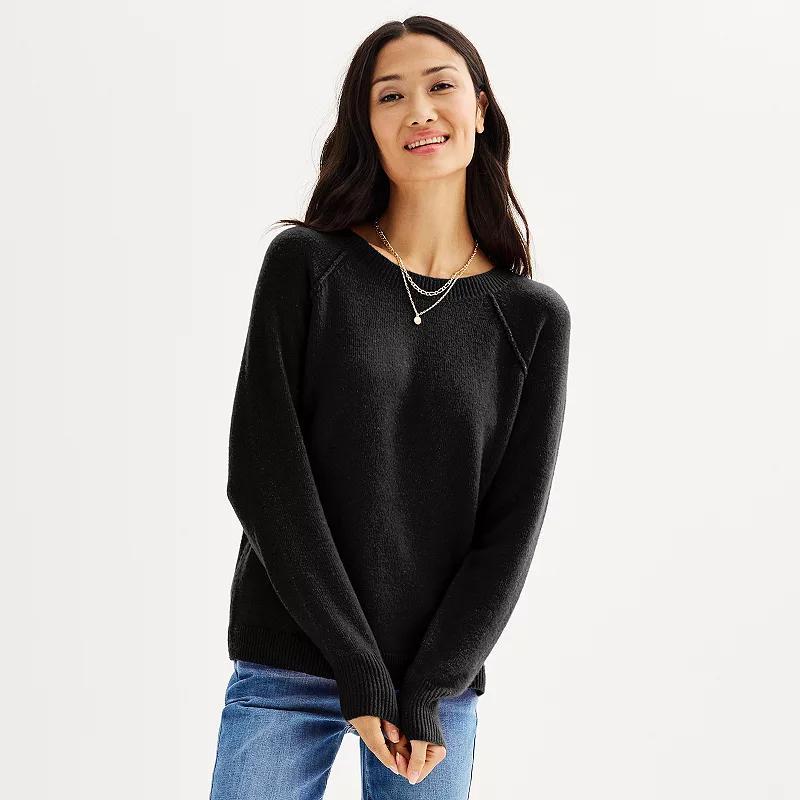 Womens Sonoma Goods For Life Petite Raglan Sweater Product Image