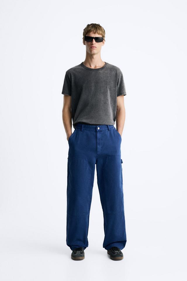 WASHED CARPENTER POCKET PANTS Product Image