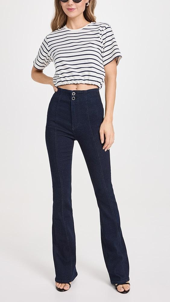 Veronica Beard Jean Beverly High Rise Skinny Flare Jeans | Shopbop Product Image