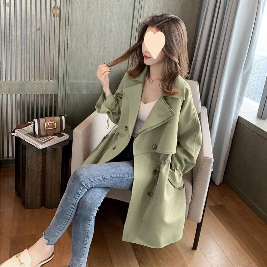 Double Breasted Plain Trench Coat product image