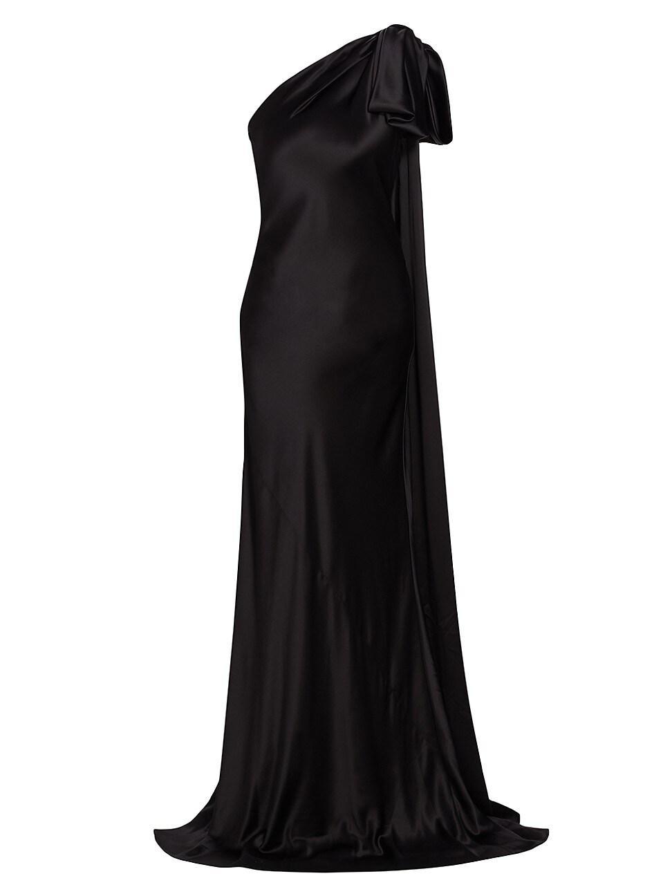 Womens Silk One-Shoulder Gown Product Image