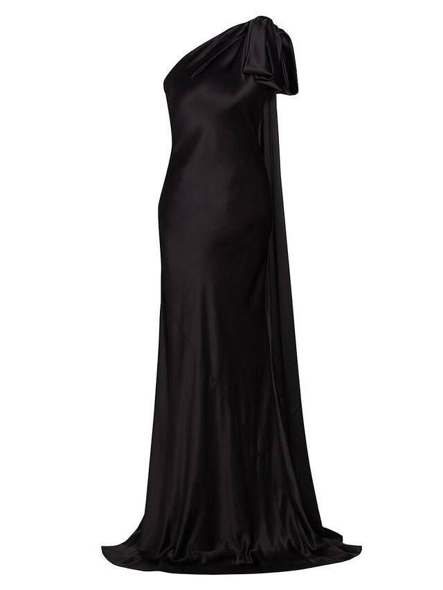 Womens Silk One-Shoulder Gown Product Image