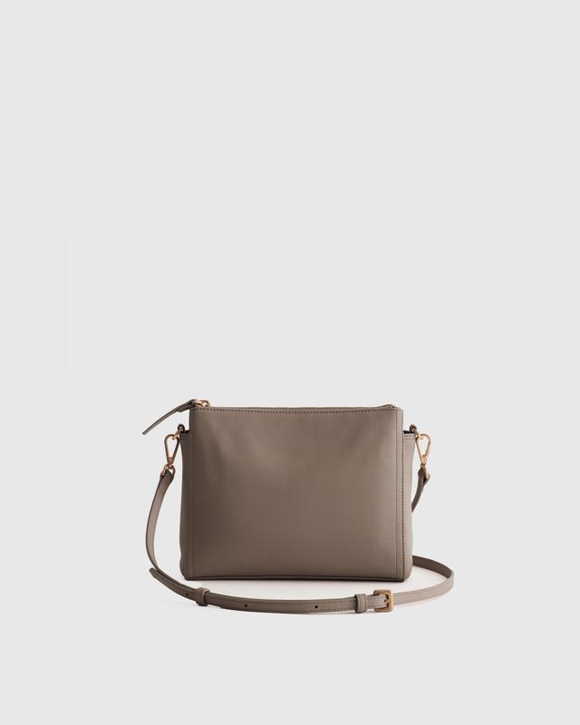 Italian Leather Triple Compartment Crossbody Product Image