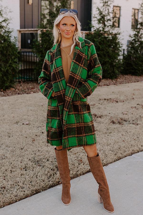 Better Than Fiction Plaid Coat Product Image