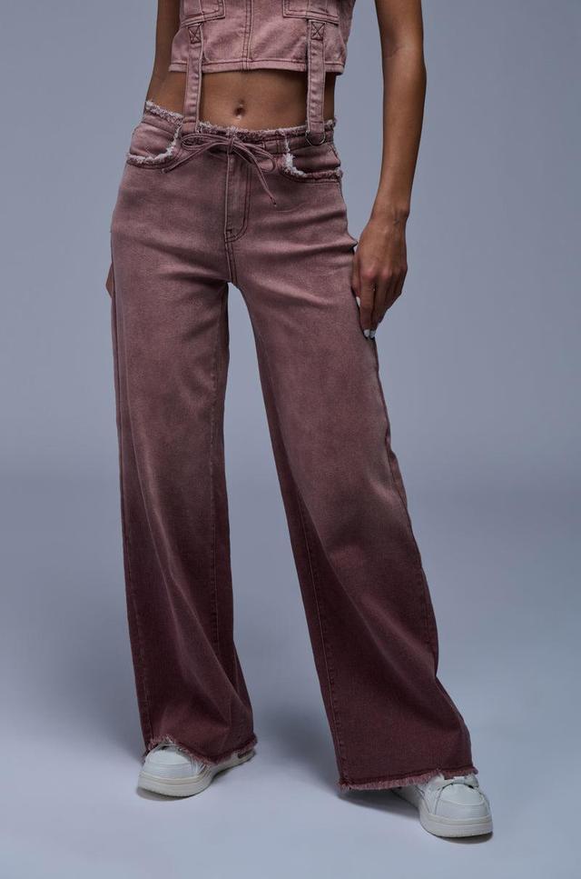 BRAWNWYN OMBRE DENIM BOTTOM IN MAUVE Product Image