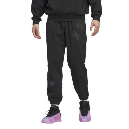 adidas Mens adidas Anthony Edwards Foundation Fleece Pants - Mens Black/Black Product Image