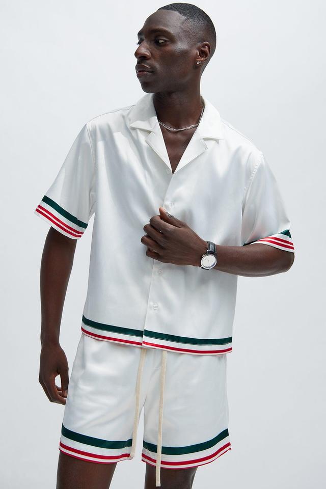 Fargo Printed Stripes Shirt - White/combo Product Image