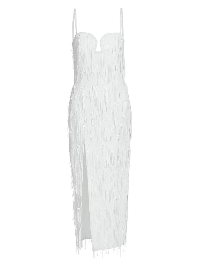 Womens Judith Sequin Fringe Midi Dress Product Image