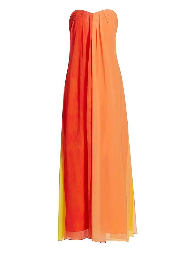 Womens Sunset Stripe Strapless Dress Product Image