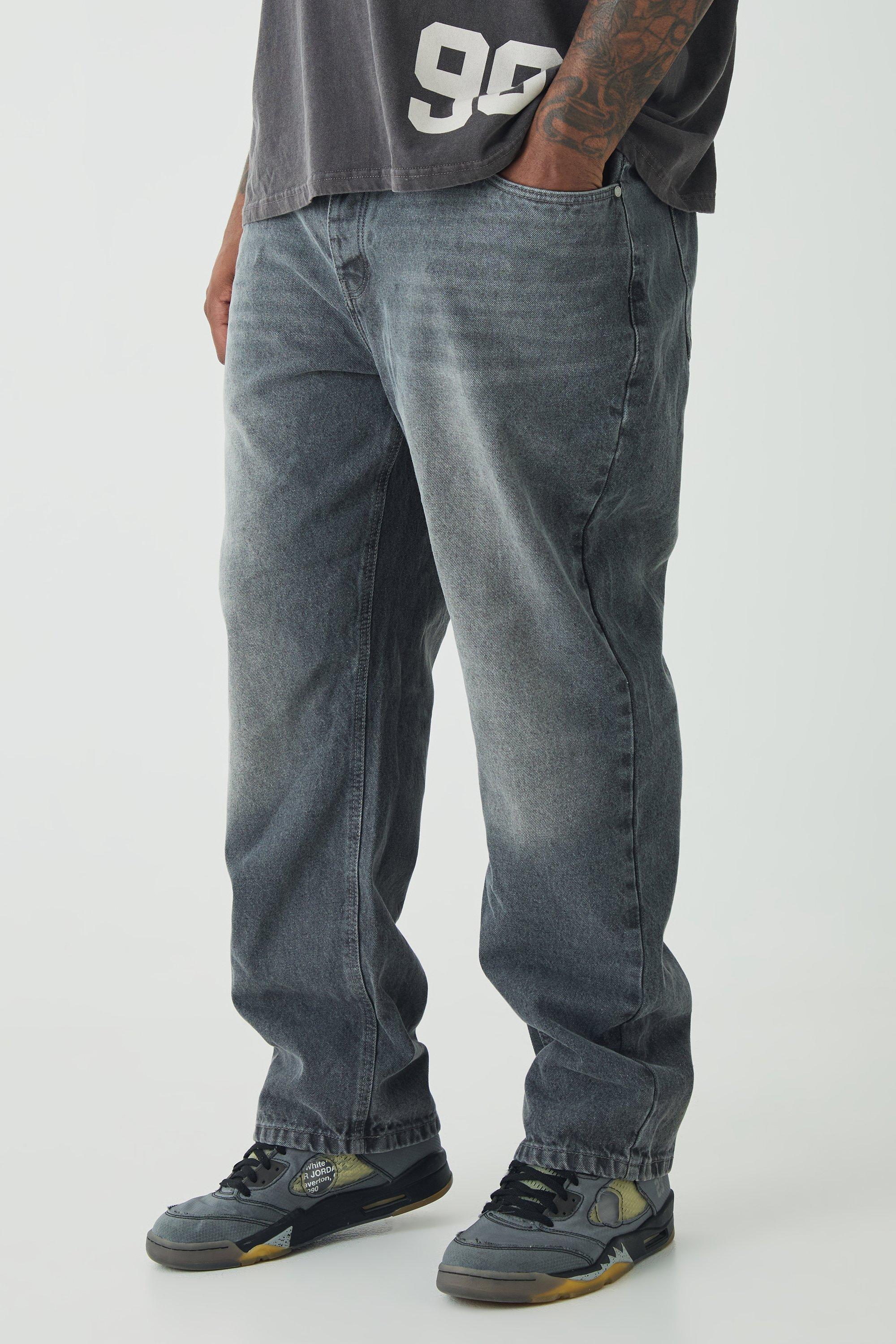 Plus Straight Rigid Jean | boohooMAN USA Product Image