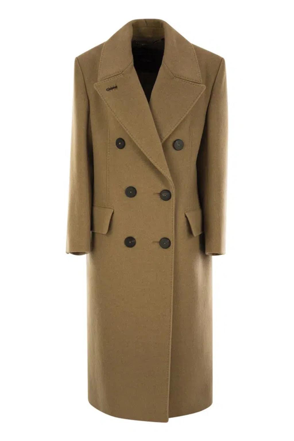 MAX MARA Oversized Double-breasted Cashmere Jacket In Brown product image