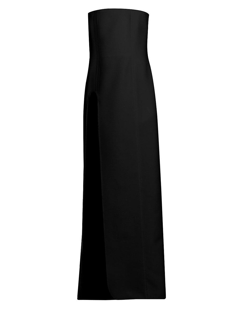 Womens Wool U-Slit Strapless Gown Product Image